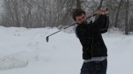 winter golfing