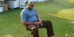 Charles Barkley enjoying round after a round (He probably needs it.).