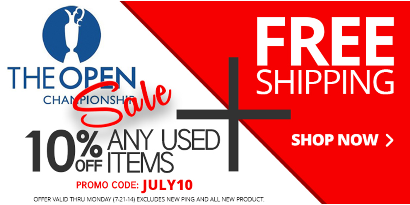 The Open Championship Sale 10% OFF & FREE SHIPPING at 2nd Swing Golf